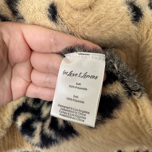 For Love & Lemons Angelina Leopard Cropped Cardigan - Picture 4 of 7